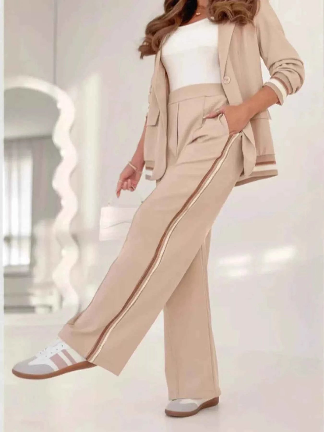 Full Size Striped Trim Button Down Jacket and Pants Set Plus Size 474db665844b48168f3ae04735413c3f-Max-Origin