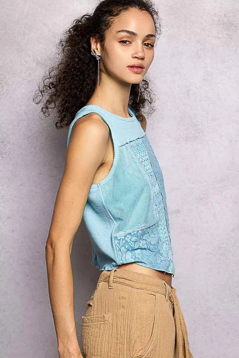 POL Ribbed Round Neck Cropped Tank with Lace Detail 47592603-824f-4615-bb4b-08278dfb22e4-Max-Origin
