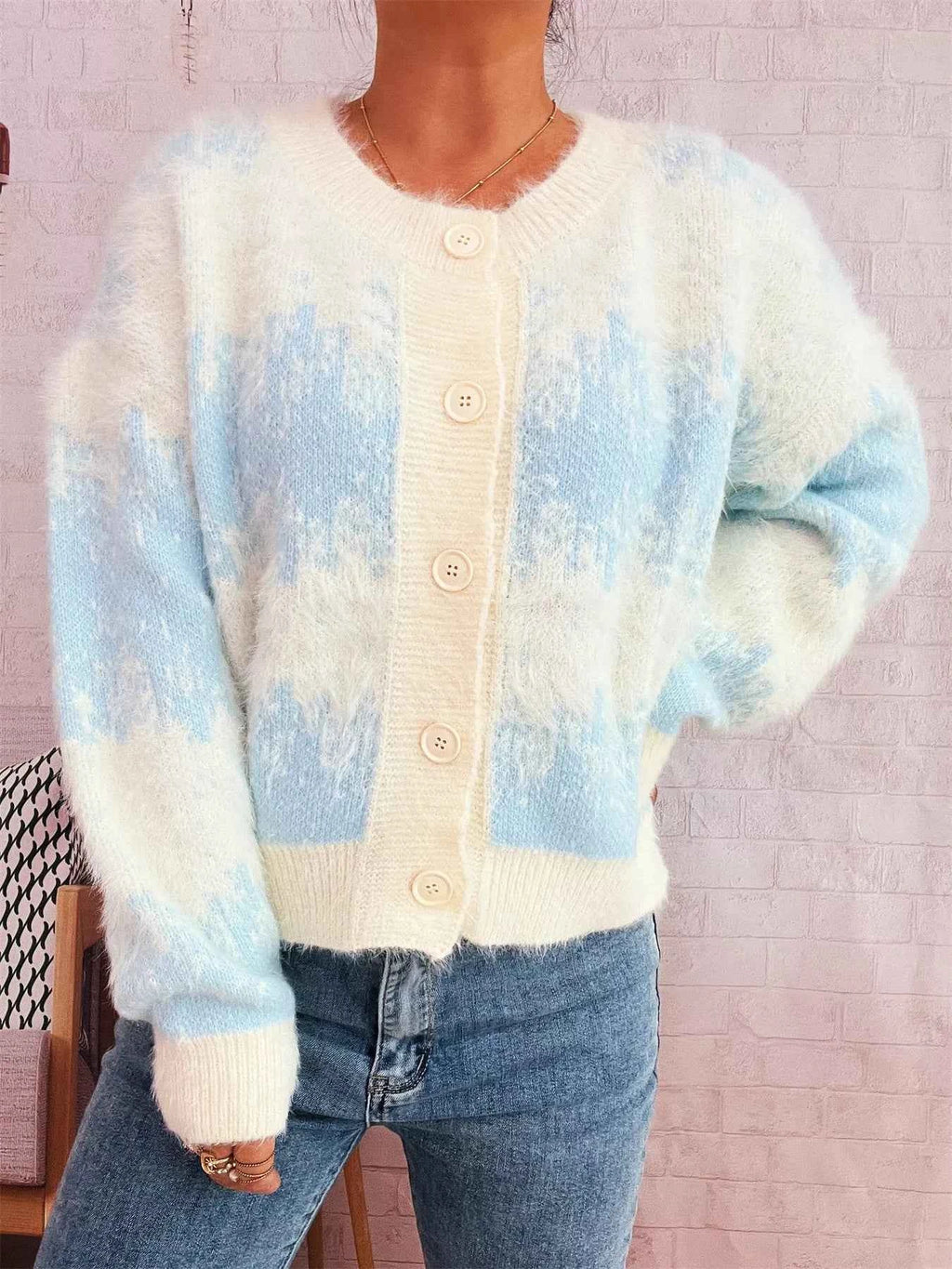 Ribbed Hem Button Up Cardigan 47636ccc733748608654587c0bfde559-Max-Origin