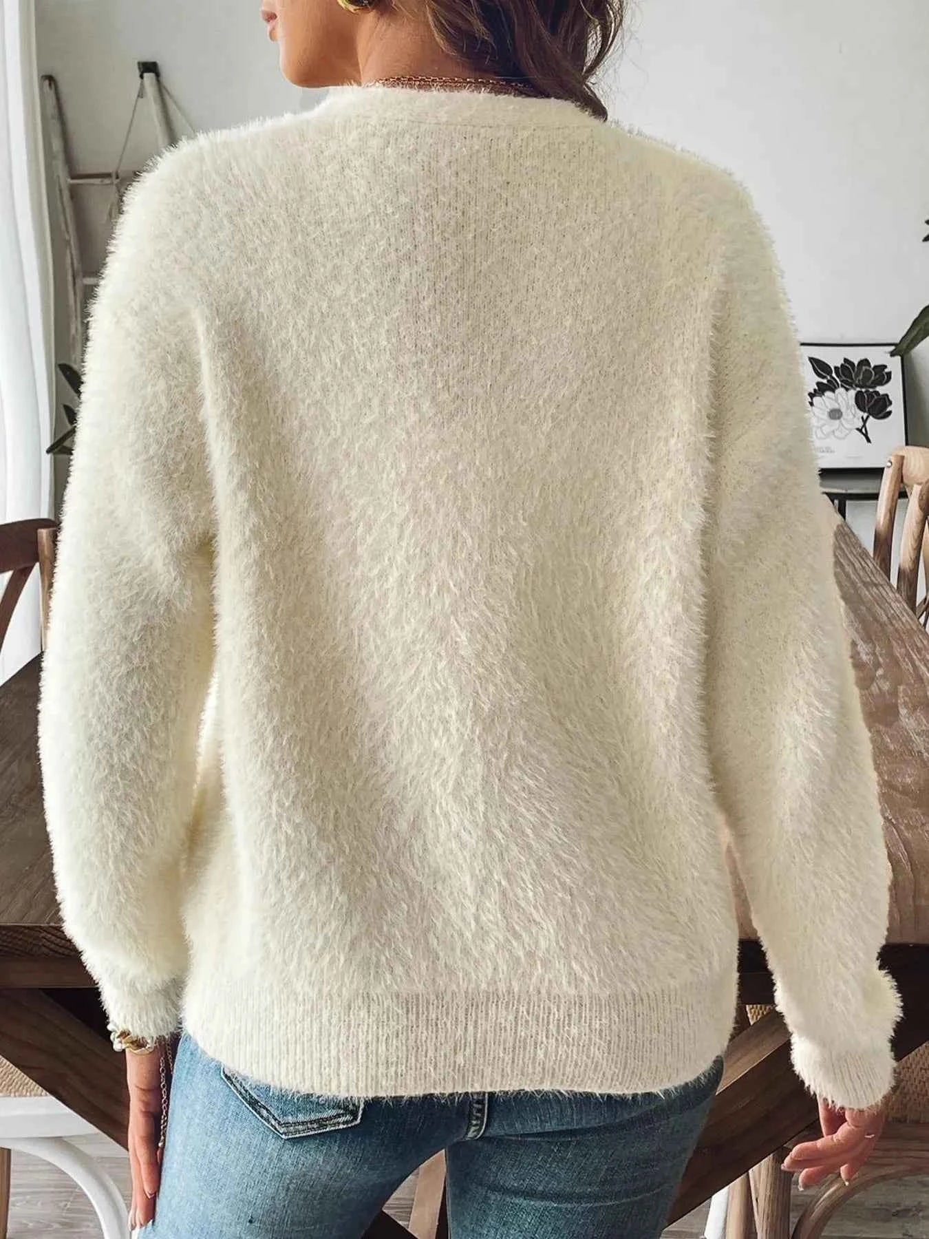 Fuzzy Button-Front Cardigan 479fdbb58aef4e9691e38ef1e1d70331-Max-Origin