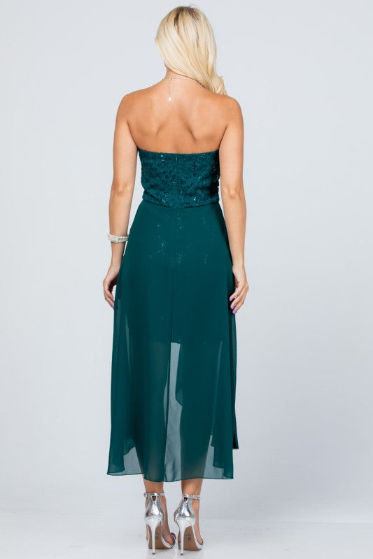 Women’s Strapless Chiffon High-Low Dress – Lace Bodice Open Back Cocktail Dress 47aaf863-a583-4a01-b79e-8814cb4f9655