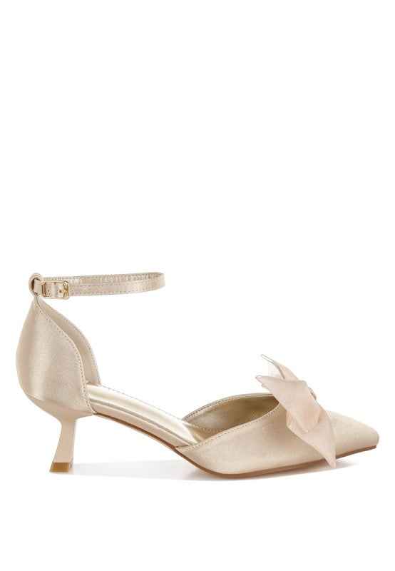 Cadell Bow Detail Satin Sandals 47dbad84-76d2-4d63-88a0-9ba357c4fa08