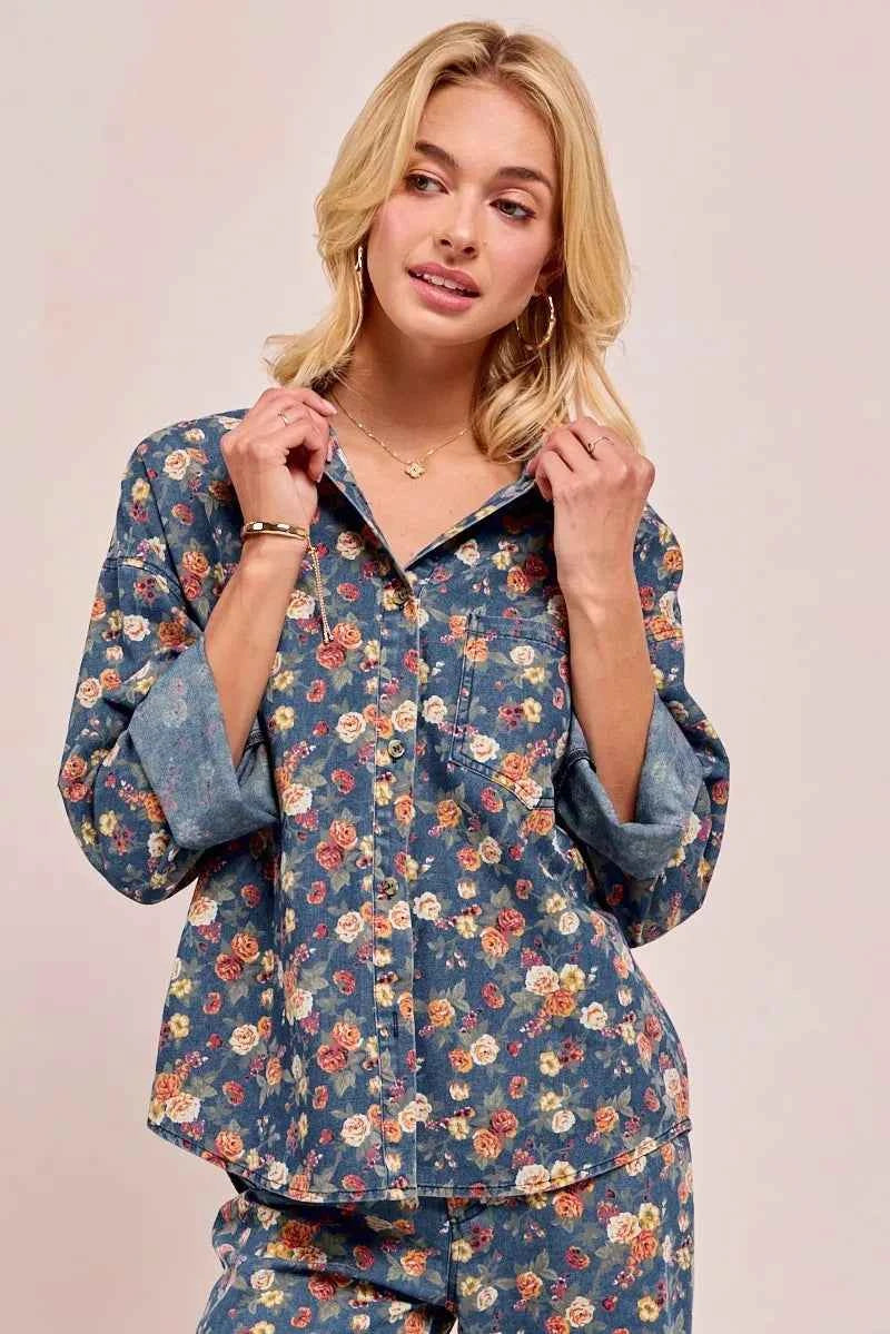 BiBi Washed Florla Print Denim Jacket 47dfe9b5fef245b4899457e398c2f454-Max-Origin