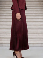 Button Up Long Sleeve Top and Pleated Skirt Set 47f58daf-b31b-49bd-b9e0-ed0d8268a73c-Max