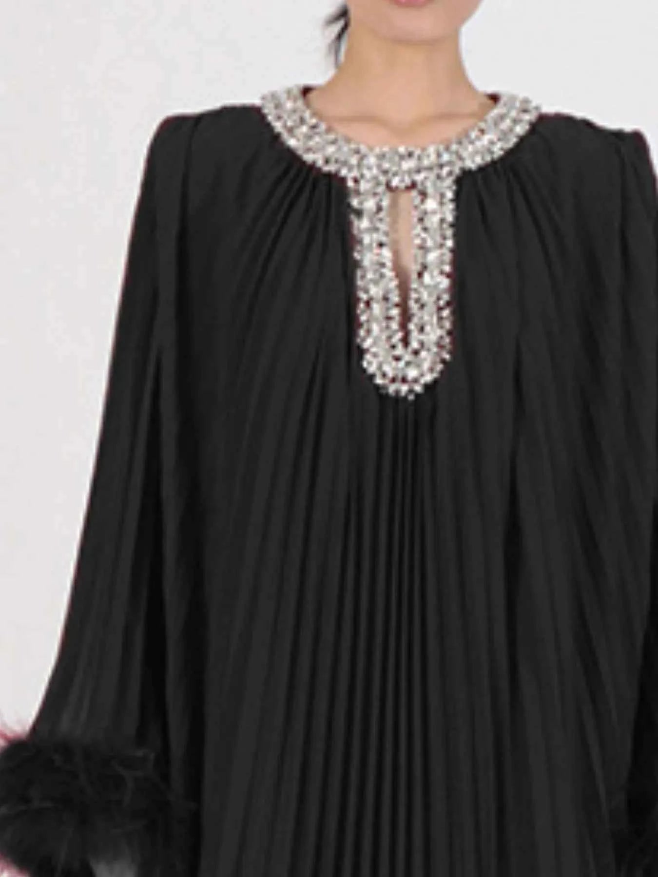 Rhinestone Long Sleeve Maxi Dress 48183410-3e62-44e3-b5ca-3bb9c2d25e98-Max-Origin
