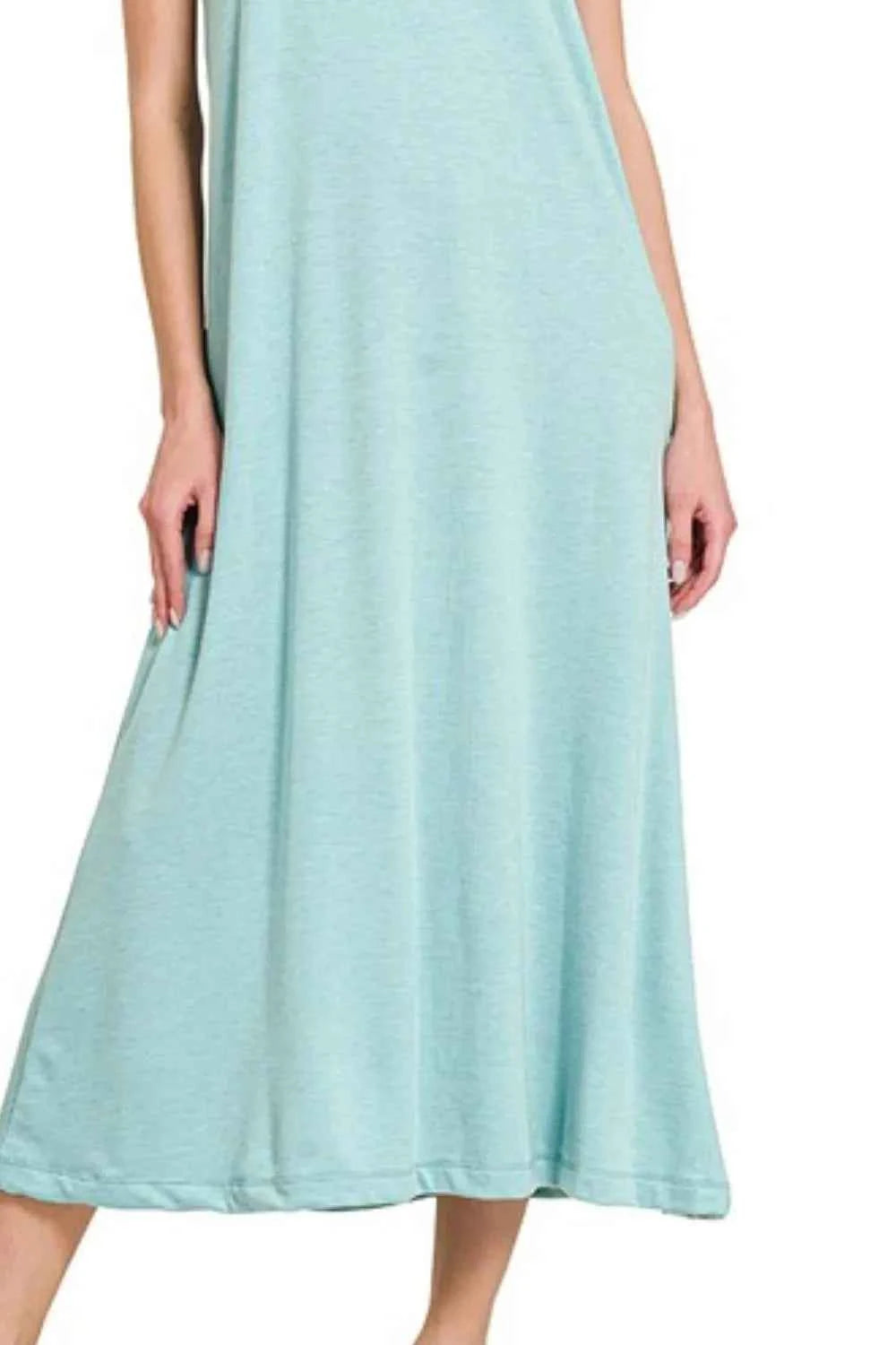 Zenana French Terry Twisted Strap Midi Dress 481b68c0-ee0f-4ee2-8a4a-77532d9b6049-Max-Origin