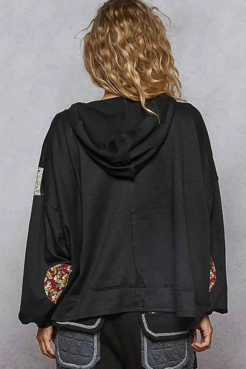 POL Peace Patch Floral Long Sleeve Hoodie 48413f9d-64fd-43d9-bcea-ad602cb54bff-Max-Origin