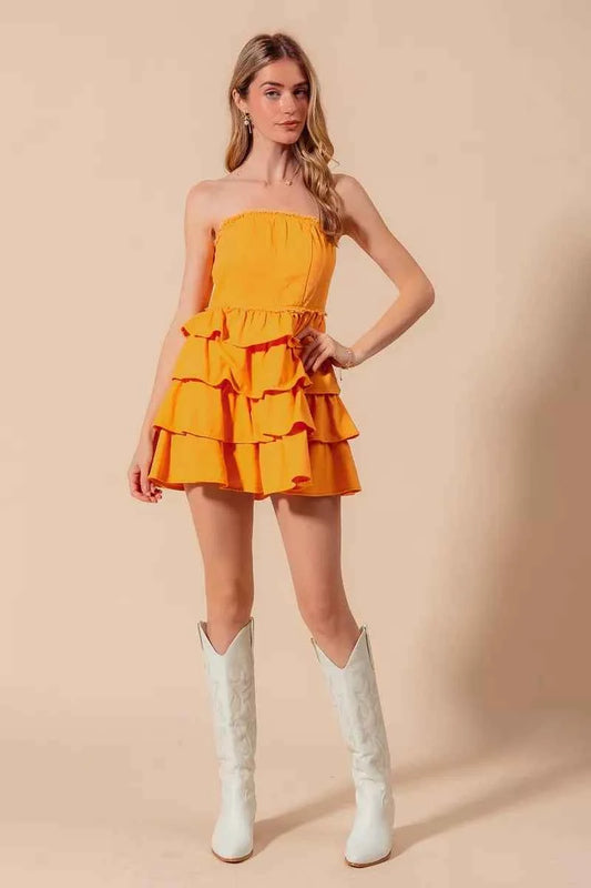 Strapless Ruffle Layered Game Day Cheer Up Dress 4861cf10-5b14-4103-8d01-0076480e483c-Max-Origin