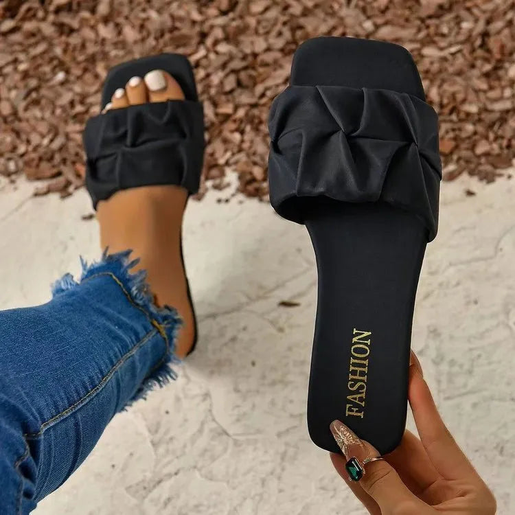 Open Toe Flats Sandals Black 48628048-8dcb-43e5-b2bd-1ccc5b9442d8-Max-Origin