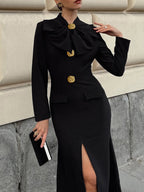 Ruched Long Sleeve Midi Dress 48702d7e-66c5-444b-8167-86a954ddc012-Max