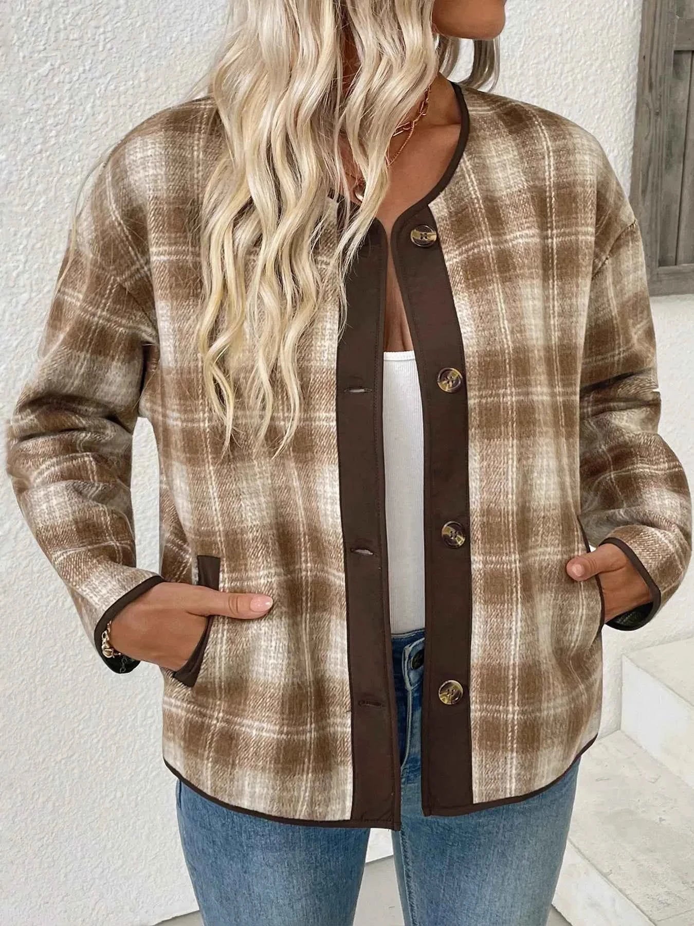 Plaid Long Sleeve Button-Up Jacket 488476d8cea94e2aaa55ef41cc3acac3-Max-Origin