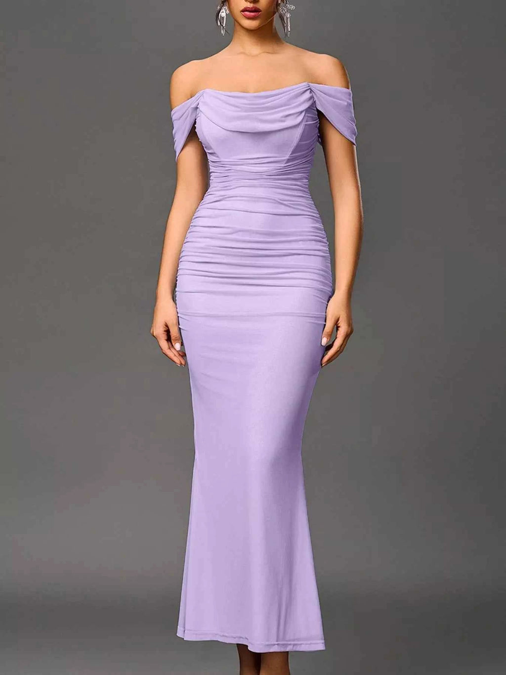 Off-Shoulder Ruched Mermaid Maxi Dress 48934d7c-8303-4034-a751-040e7971c662-Max-Origin