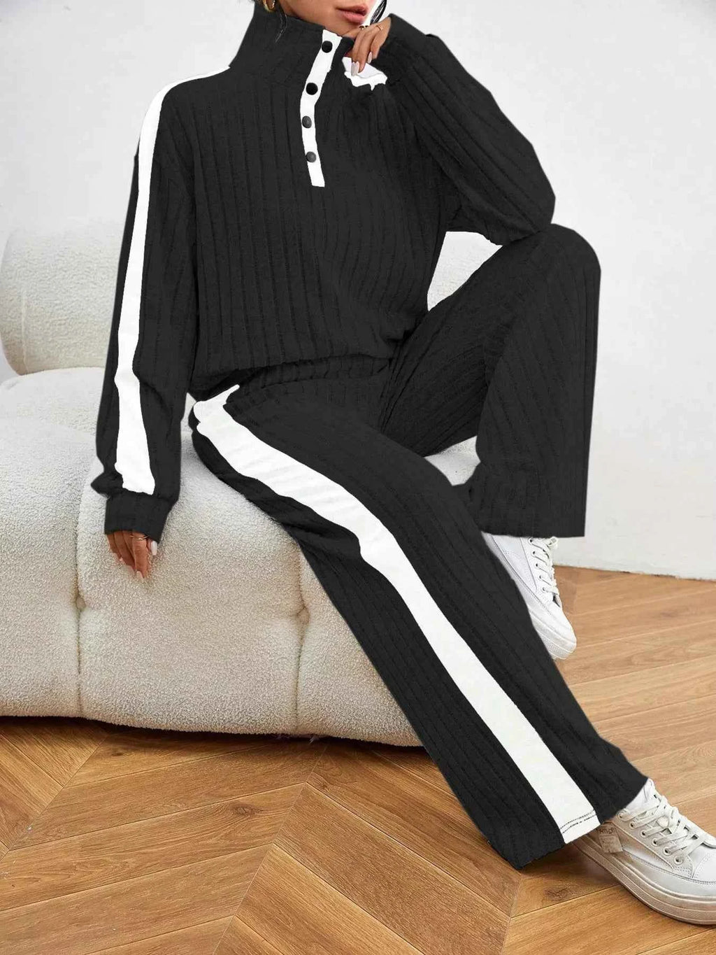 Ribbed Long Sleeve Top and Pants Set 4893bc3d9b1c4b6b95e207ad1d193593-Max-Origin