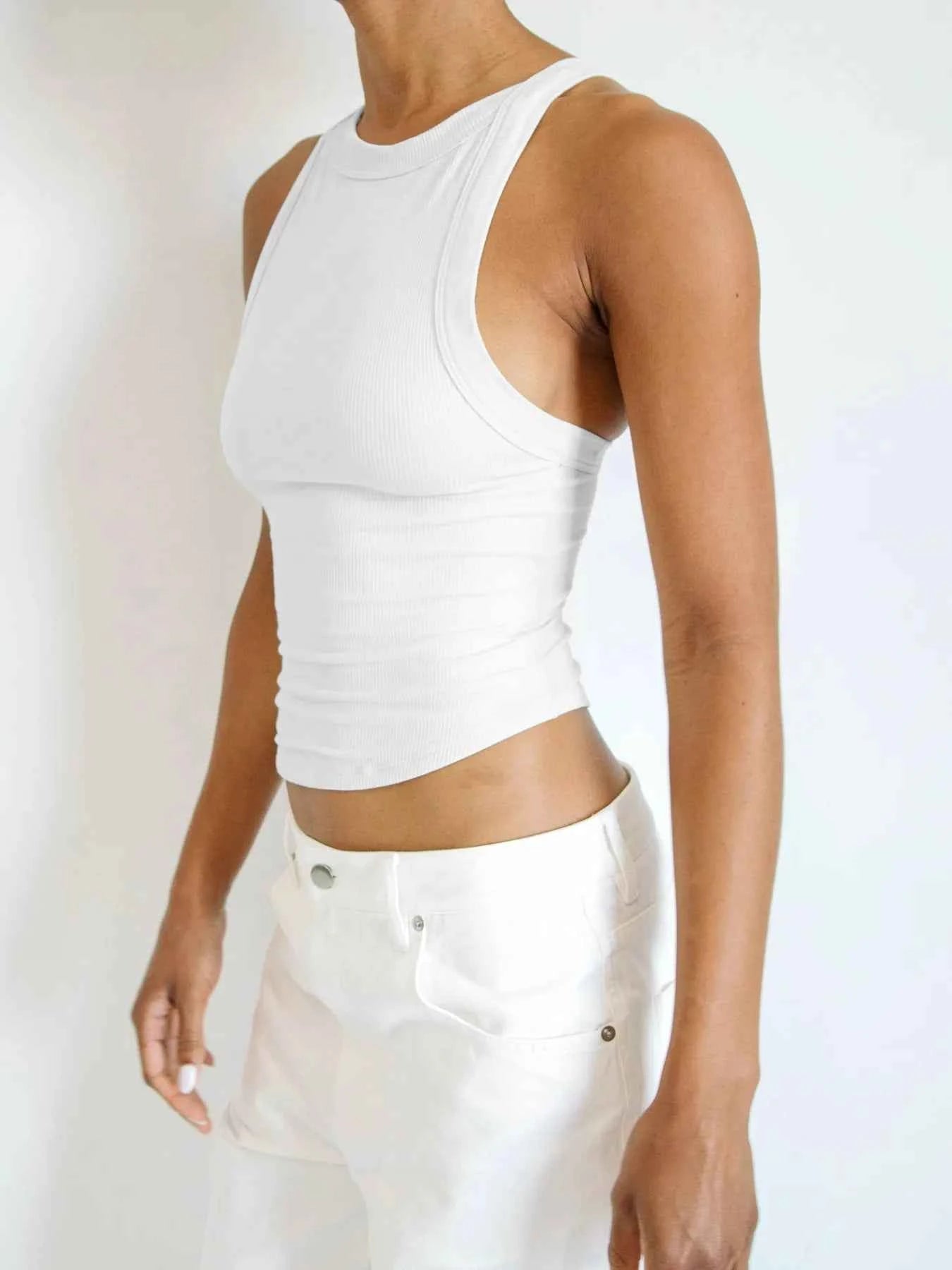 Asymmetrical Back Ribbed Crop Tank Top 48a6b300-5186-4d65-8217-62b6e3dc2e72-Max-Origin