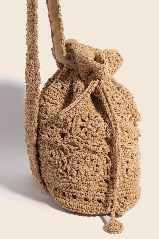 Fame Intricate Braided Single Strap Drawstring Bag 48b41e08-f9ef-4e50-8ebc-2175566c5f0a-Max