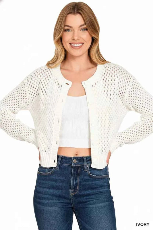 Button Down Lightweight Crochet Cardigan Sweater 48bfe3a0-3988-4d89-b5de-1441050c51bc-Max-Origin