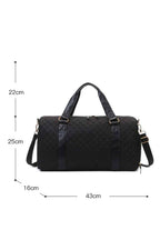Black Plaid Large Capacity Travel Duffle Bag 48c0dfb5aa37d35c