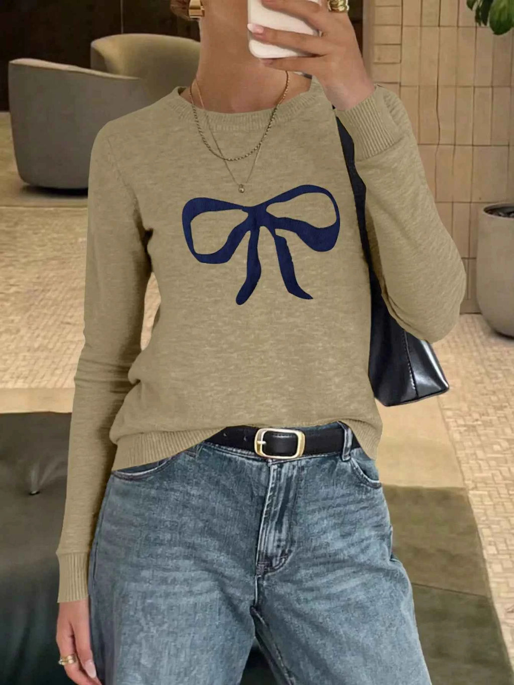 Bow Round Neck Knit Top 48c83b68-18b6-4090-a895-adafb60003c8-Max-Origin