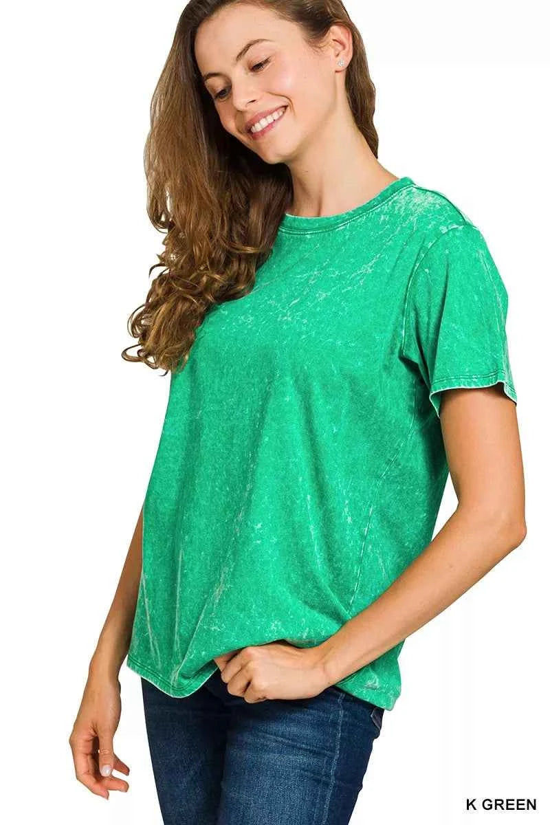 Zenana Washed Short Sleeve T-Shirt 48cb92af39cc4544af3affbfd9939f76-Max-Origin