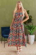 Danielle Boho Floral High Waist Maxi Dress Multicolor 48d6453c-dbda-49d1-86cd-d7cfe97c1248