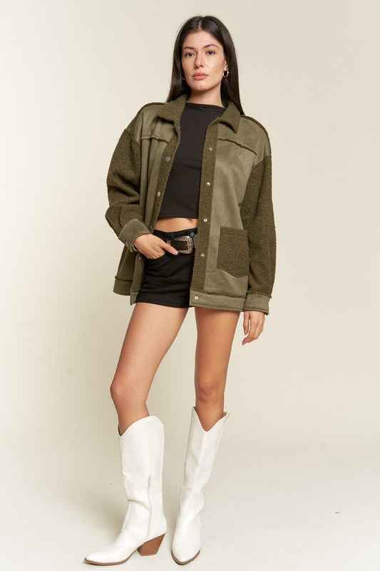 FAUX FUR AND SUEDE JACKET JJO5028 48d7bc9f-5228-4442-b8cc-883970e76dd9