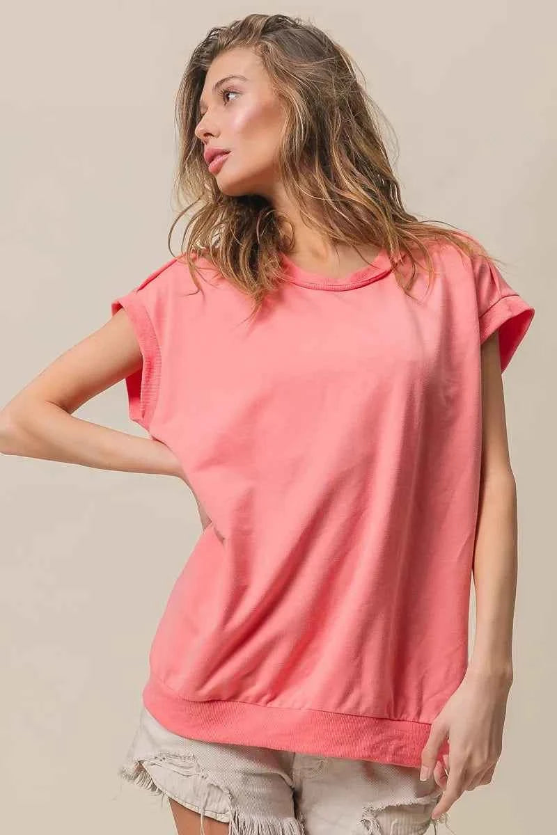 BiBi French Terry Drop Shoulder Basic Top 49036894009b4432b840b5924378ef02-Max-Origin