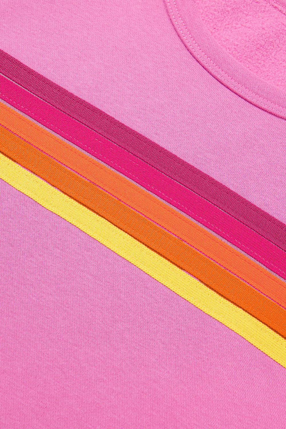 Bonbon Colorful Striped Long Sleeve Pullover and Shorts Set 490aaf852d099a41