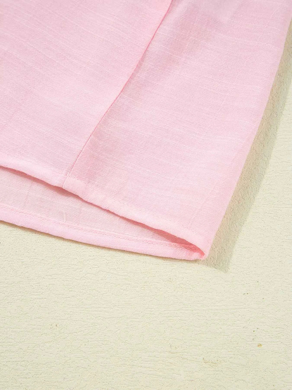 Lace Patchwork Edge Collarless Button Up Shirt 491d8386f41d4ee48848d465f2724aa2-Max-Origin