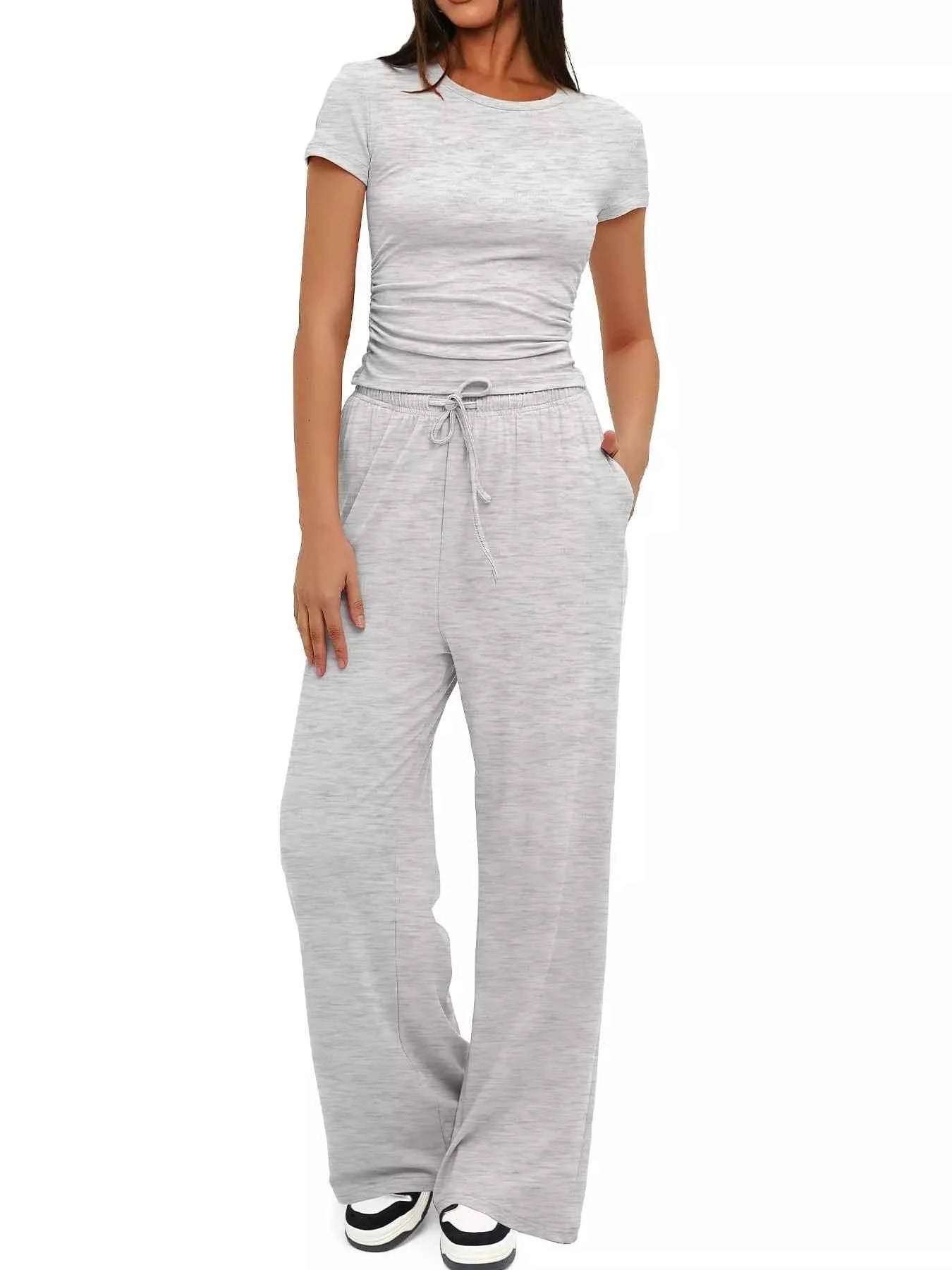 Round Neck Short Sleeve T-Shirt and Pants Set 49230971c636427bb61a2e9eb269cc45-Max-Origin
