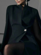 One Button Fitted Mini Blazer Dress with Cape Sleeves 492526af-a89c-409a-8569-09bfe7cc8ccb-Max-Origin