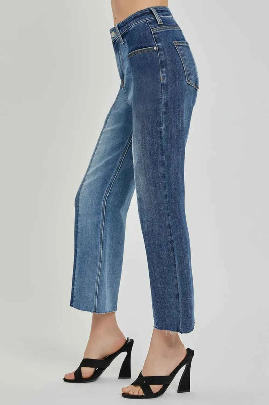 Full Size Mid-Rise Waist Two-Tones Jeans with Pockets 493e6af5-f5aa-4eeb-a7c3-4a4d6ce2dfb1-Max