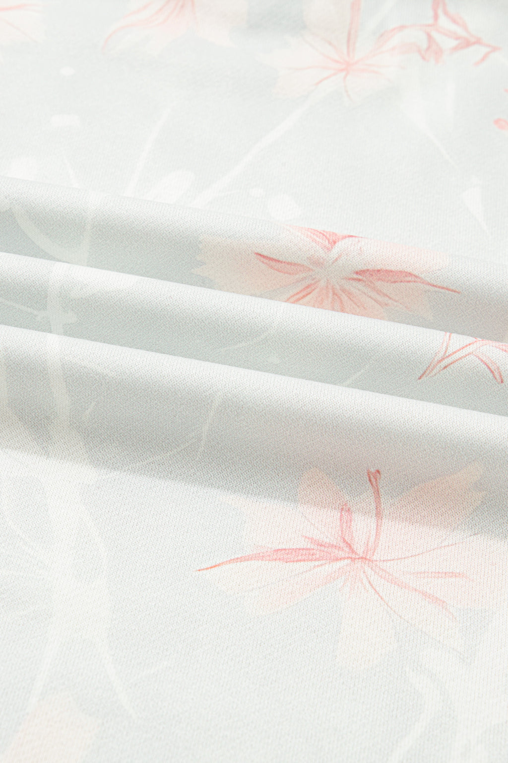 Gray Floral Print Plus Size Loose Hoodie 493f1fcd907c6889