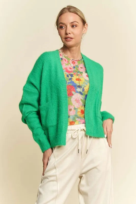 Open Front Drop Shoulder Cardigan 494f209f-0c28-43b5-8172-e9115021f055-Max