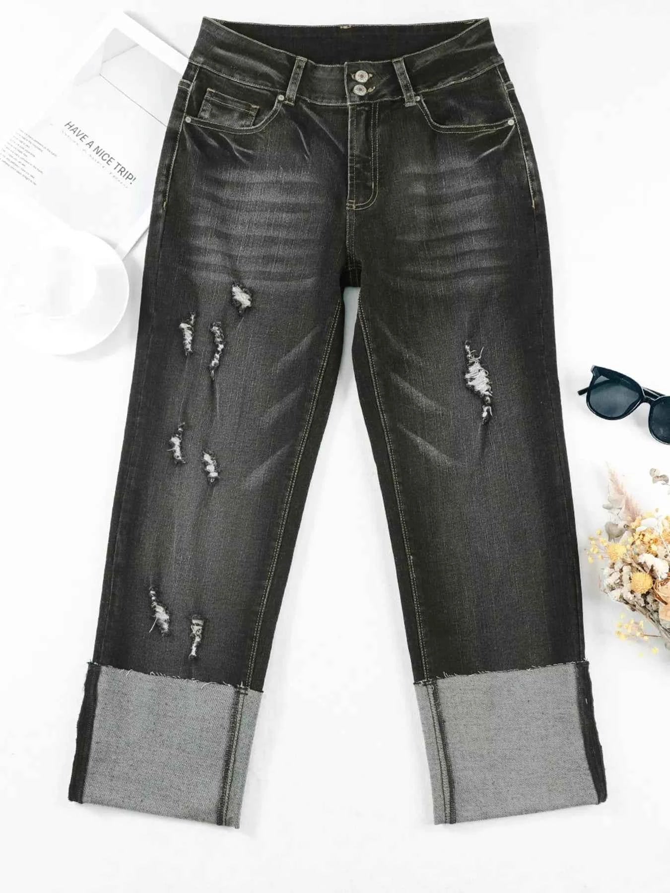 High Waist Distressed Straight Leg Jeans 495191eec2fc4727ae0c87e1c0ea19b8-Max-Origin