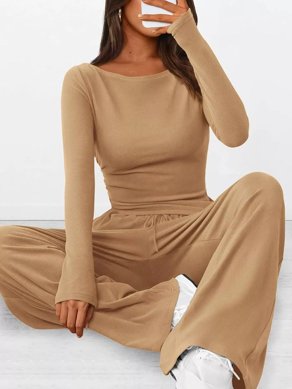 Long Sleeve Top and Wide Leg Pants Set 4958108b22ff4595b6c8e71225ea12ff-Max-Origin