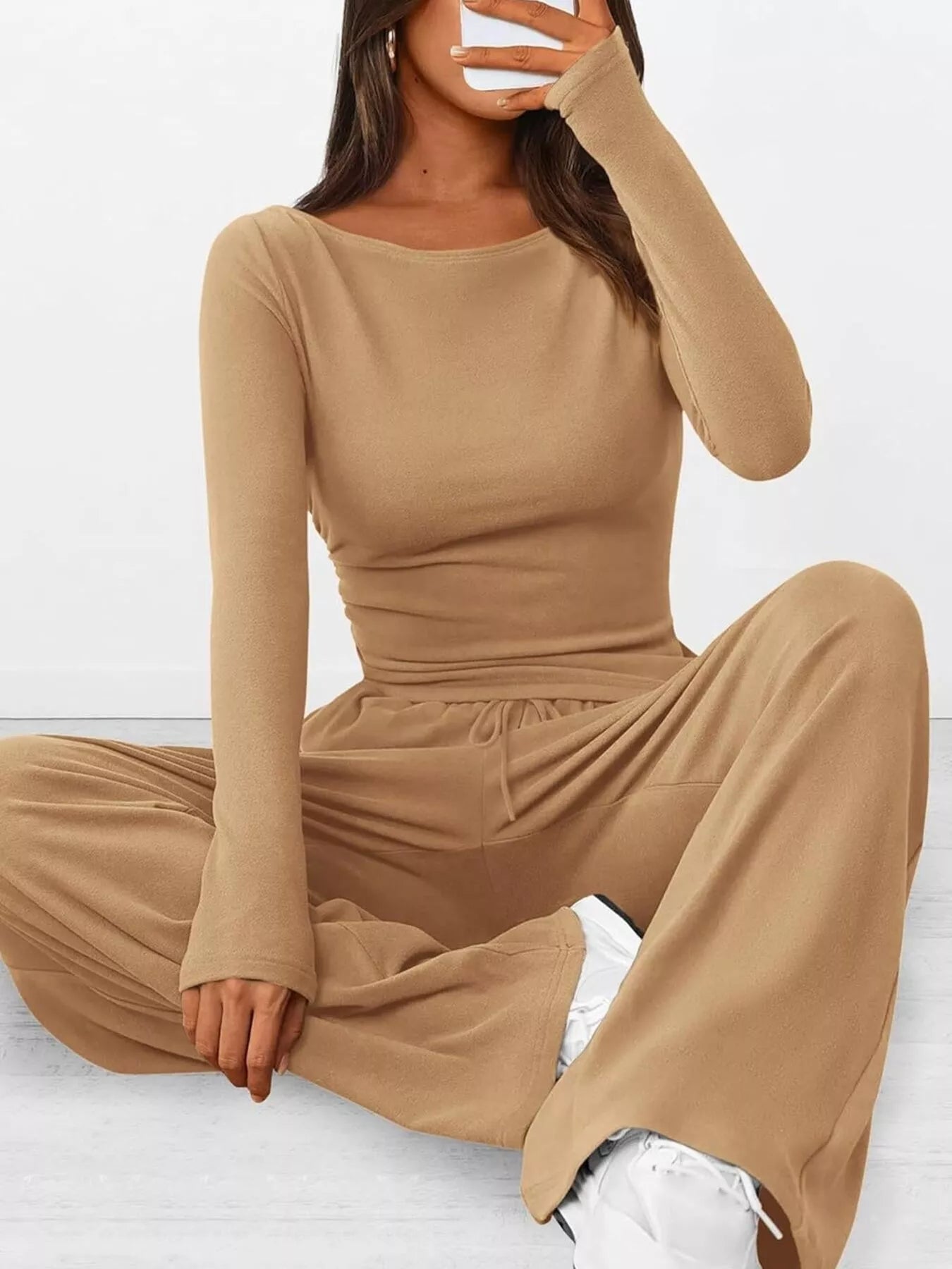 Long Sleeve Top and Wide Leg Pants Set 4958108b22ff4595b6c8e71225ea12ff-Max-Origin
