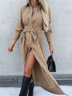 Button Front Long Sleeve Shirt Dress 495ea7e6-d08f-4e8d-8607-5f04ca56bedf-Max-Origin