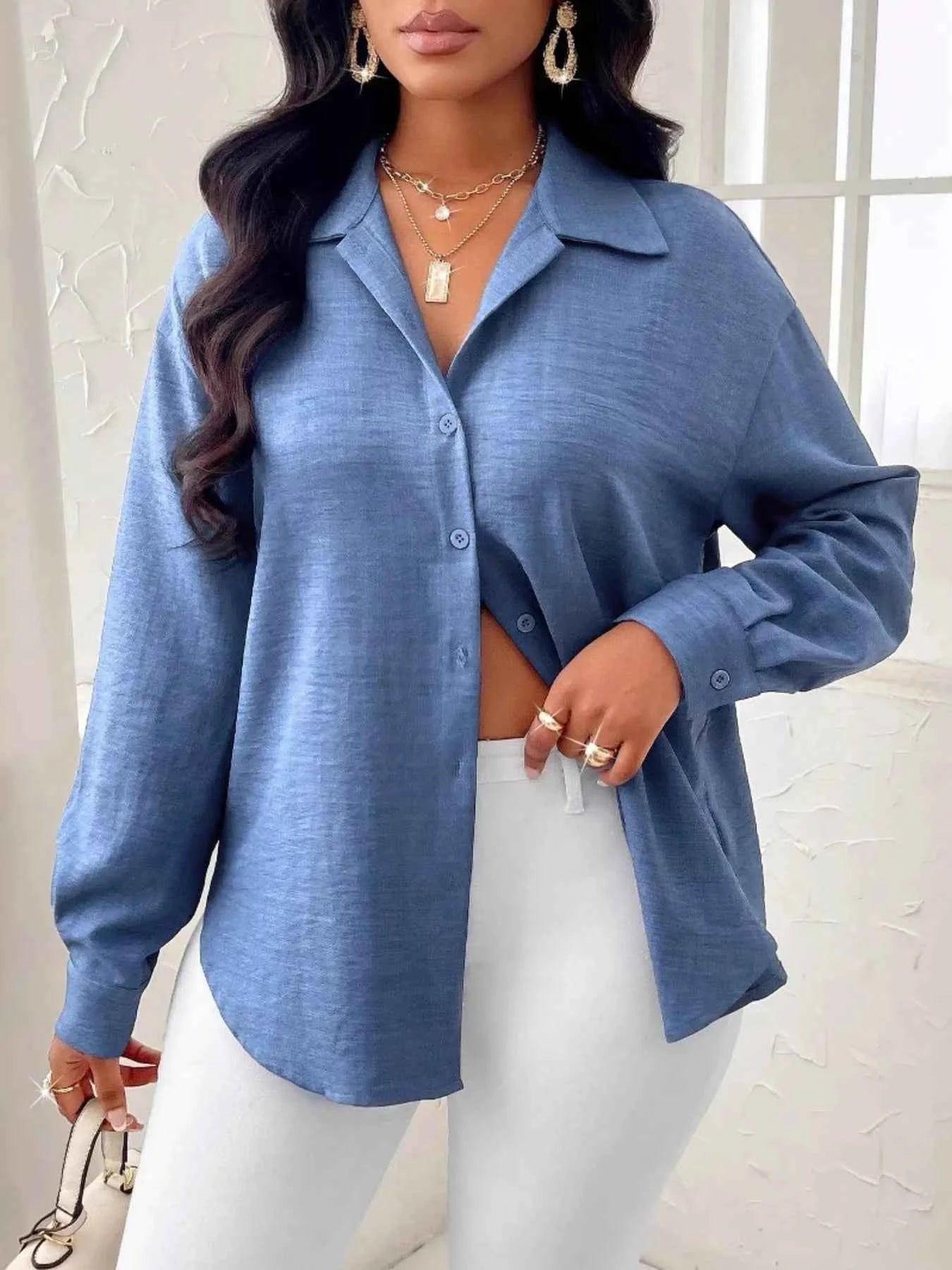 Collared Long Sleeve Blouse 497fcf586e7d41e89b1c0c43d957c512-Max-Origin