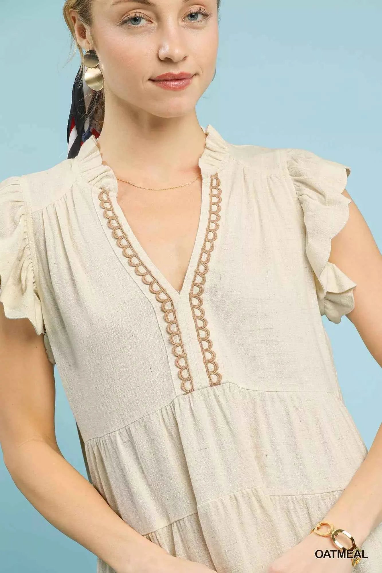 Umgee Linen Tiered Baby Doll Dress 498440e4-3eb1-4624-b676-56221725744b-Max-Origin