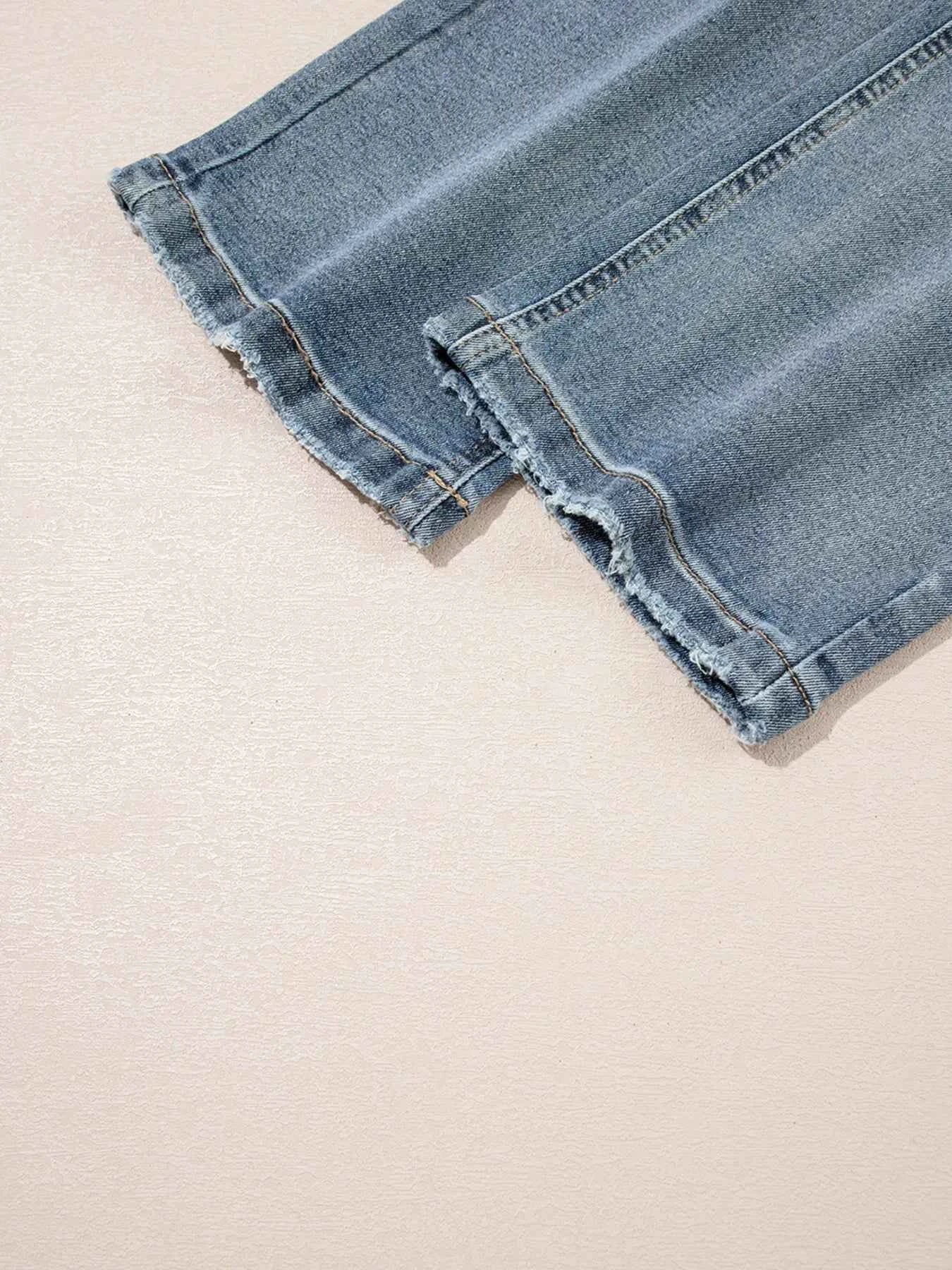 Distressed Ankle-length Straight Jeans 49911394ae80498caaaa78ab08894861-Max-Origin