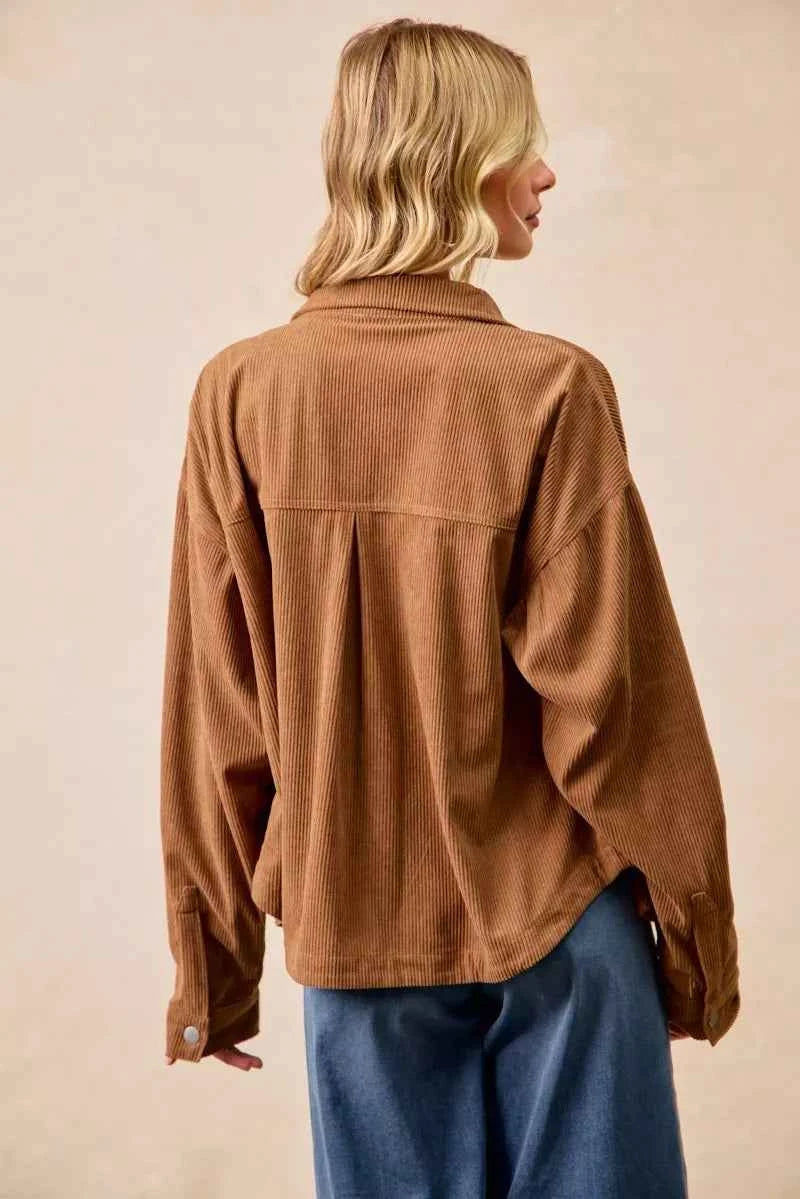 Corduroy Relaxed Fit Shacket with Back Pleat 49962c11c9634ef486263e3d7fef3b51-Max-Origin