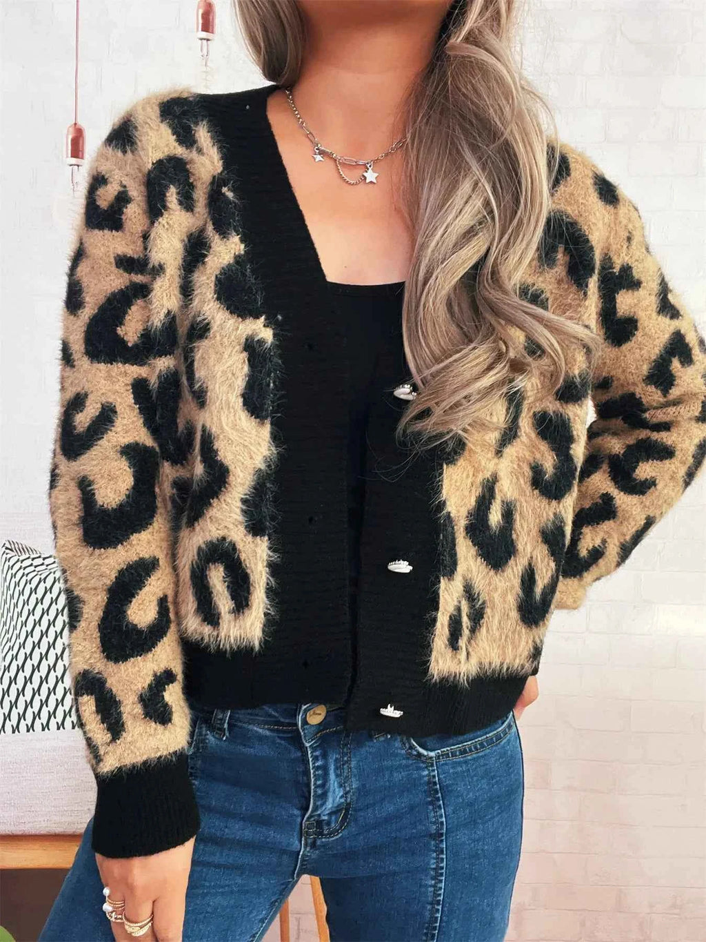 Leopard Fuzzy Button Up Cardigan 49a695c90bec481db12eb55922ad6880-Max-Origin