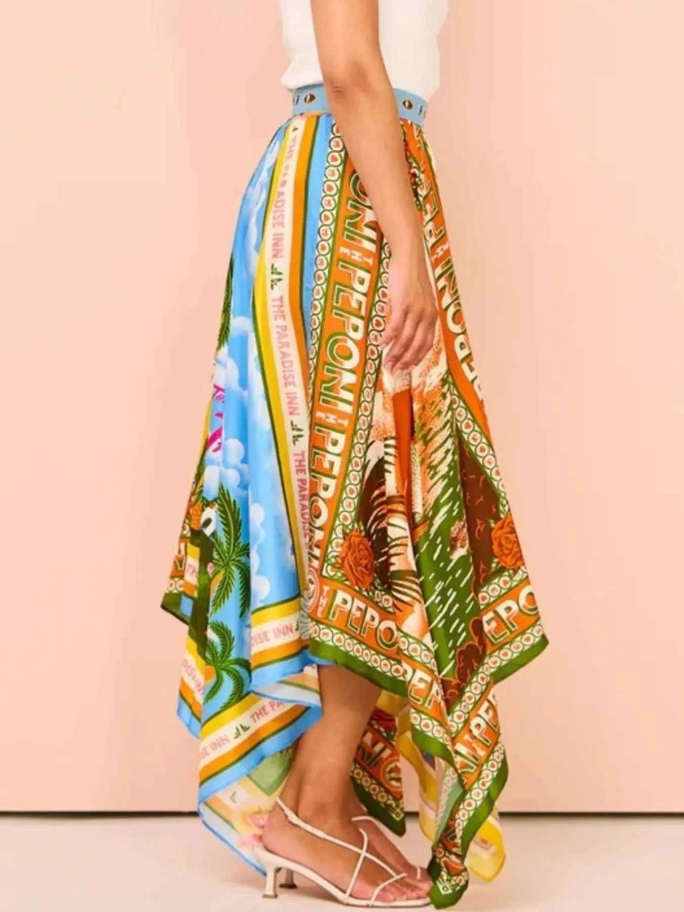 Printed Asymmetrical Hem Maxi Skirt 49b8810b-a3df-4024-9583-5137e864dccc-Max-Origin