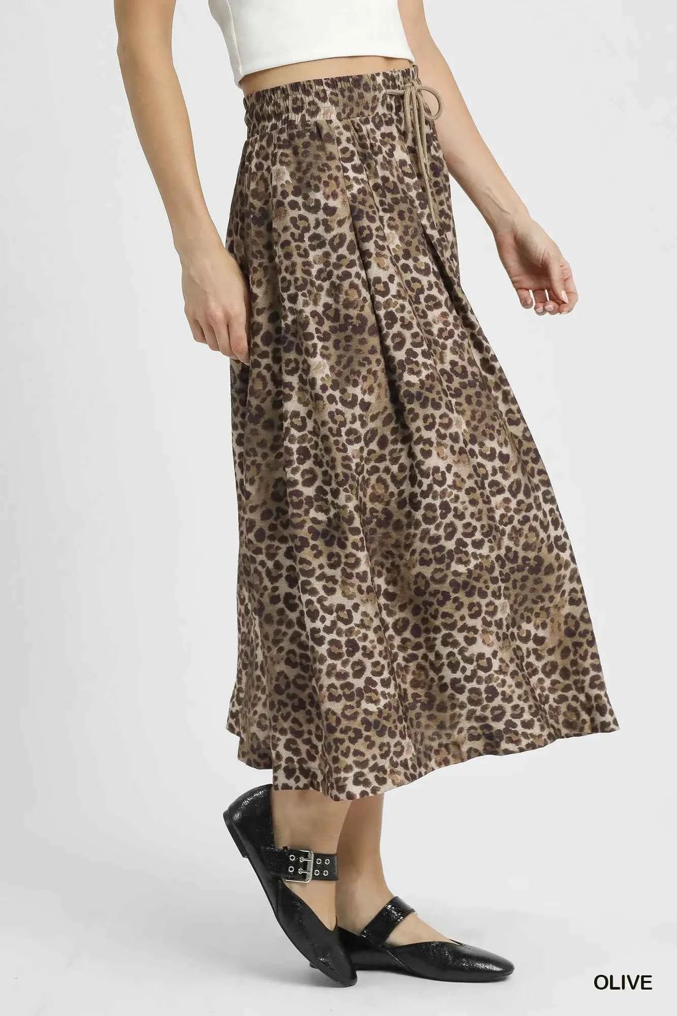 Umgee Drawstring Leopard Midi Skirt 49ba4916-53af-4bdd-9a1d-f1bbfc4dae28-Max-Origin