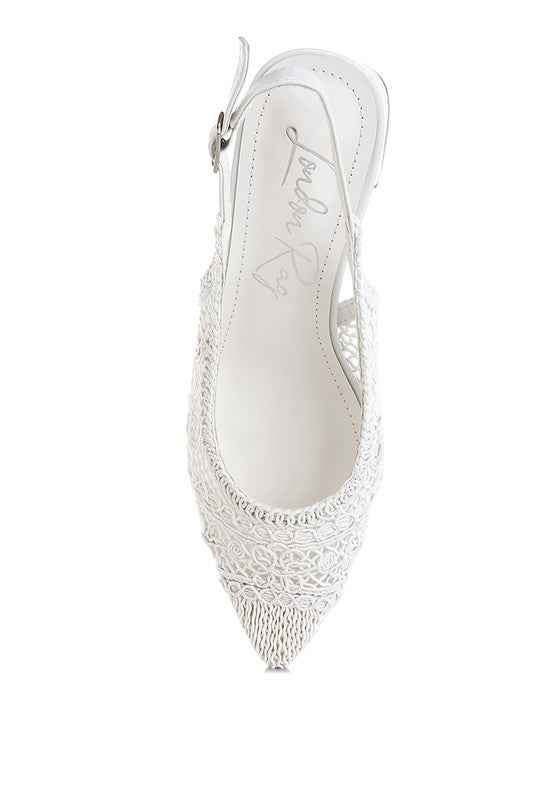 Tolina Woven Design Slingback Sandals 49bb7062-a35f-43b4-9ad1-ec3575ed0de6