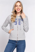 ACTIVE BASIC CALIFORNIA Zip Up Drawstring Long Sleeve Hoodie H Grey Navy 49ccbf70-2c22-4c12-9cb9-005387dee65f-Max