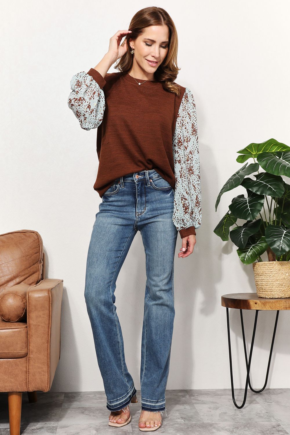 And The Why Full Size Foil Printed Sleeve Top 49dc35eb48fc43d1902882105843a82a-Max