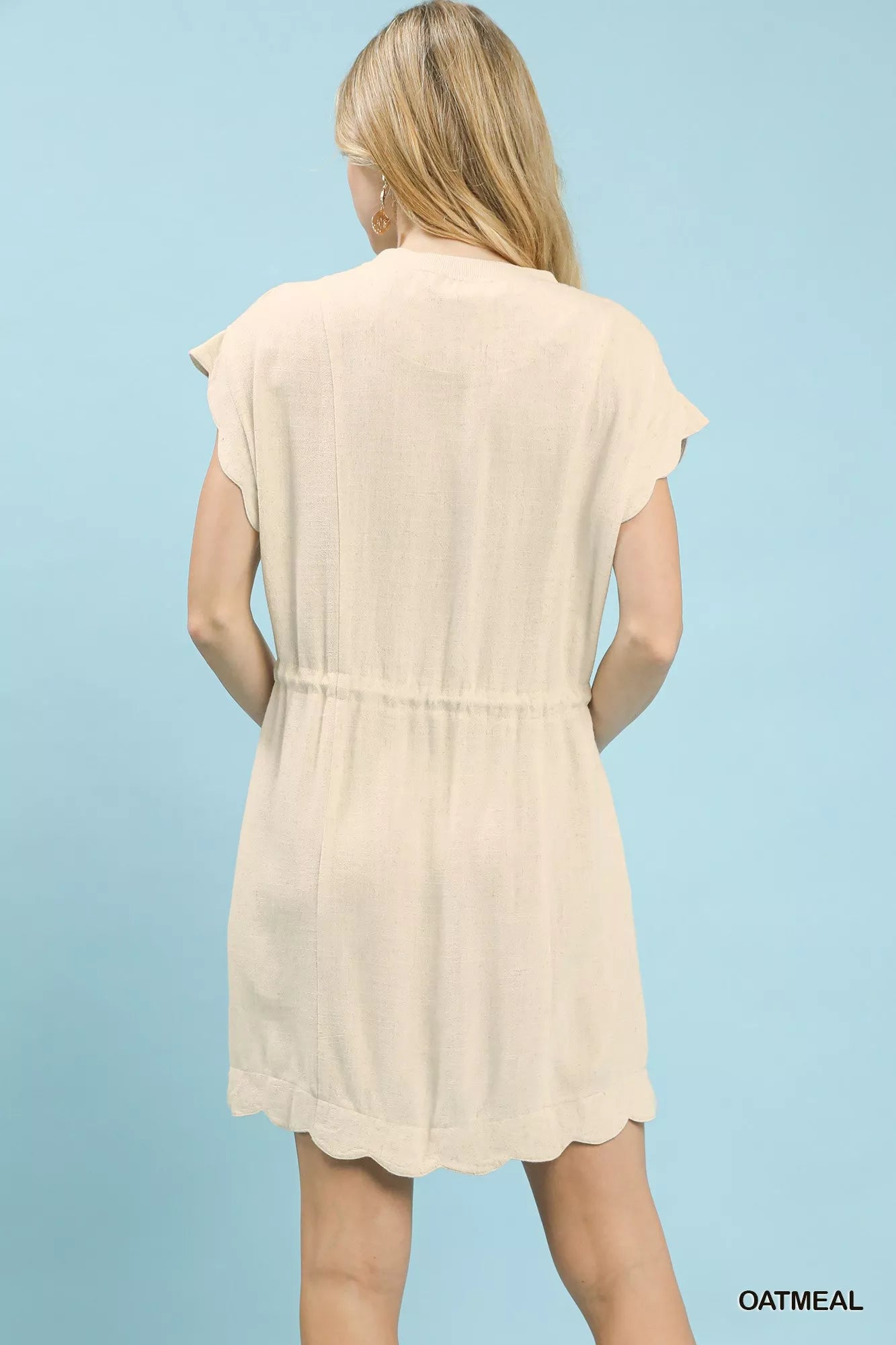 Umgee Linen Blend Scallop Hem Mini Dress 49ee660f-ee6d-4492-b9f2-a10ae04e14af-Max-Origin