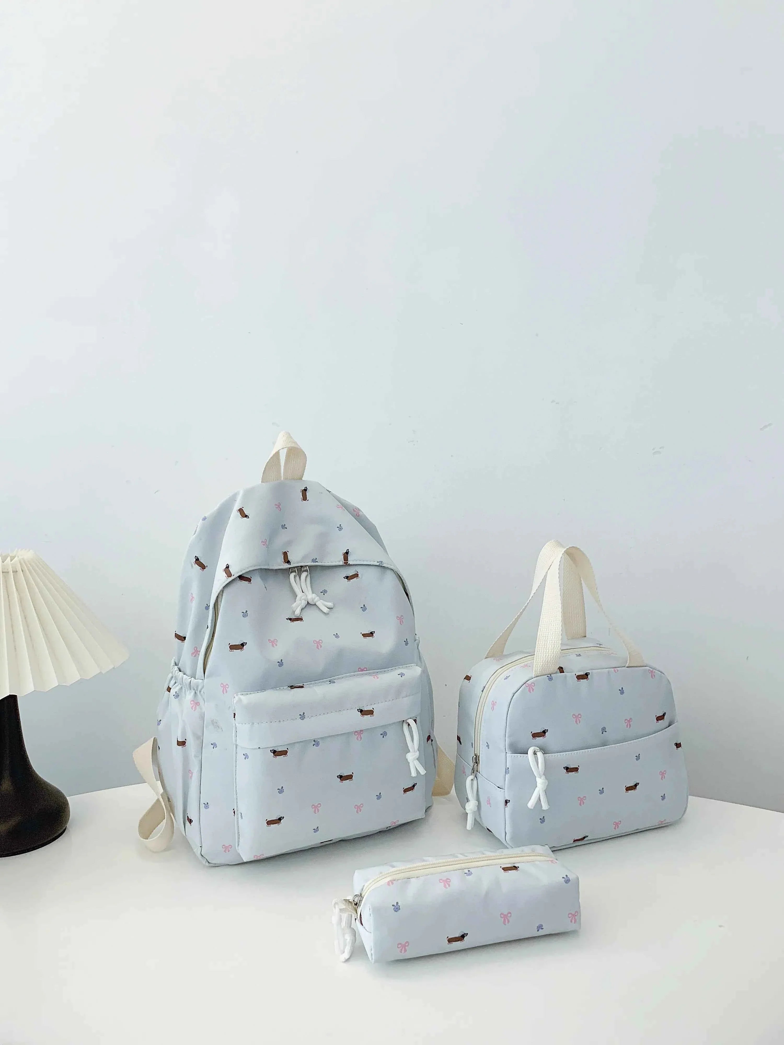 3-Piece Daisy Print Canvas Bag Set Blue onesize 49fc14d4c6c84356b90793e28016d5c6-Max-Origin