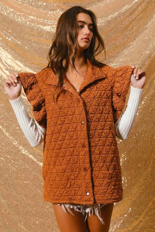 Quilting Knit Ruffle Sleeve Vest 4a1d9d399d1246b39702f9818649a221-Max-Origin